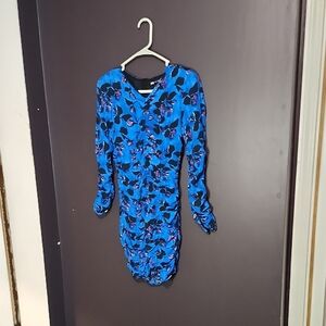 Zara Blue Floral Long Sleeve Dress